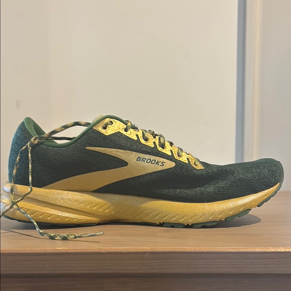 Brooks Green and Yellow Athletic Shoes